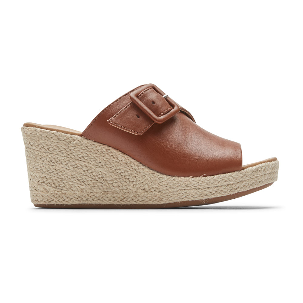 Chinelos Rockport Mulher Marrom - Lyla Buckle - 86950KQYG